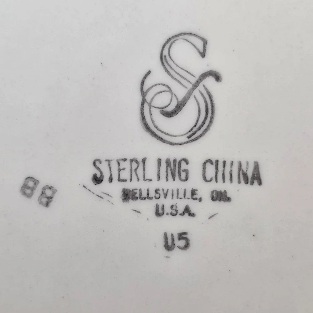 Set of 4 Sterling China Baseball Plates 7.25